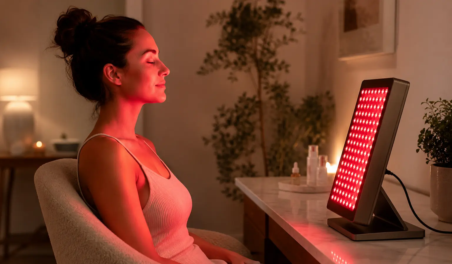 table top red light therapy panel
