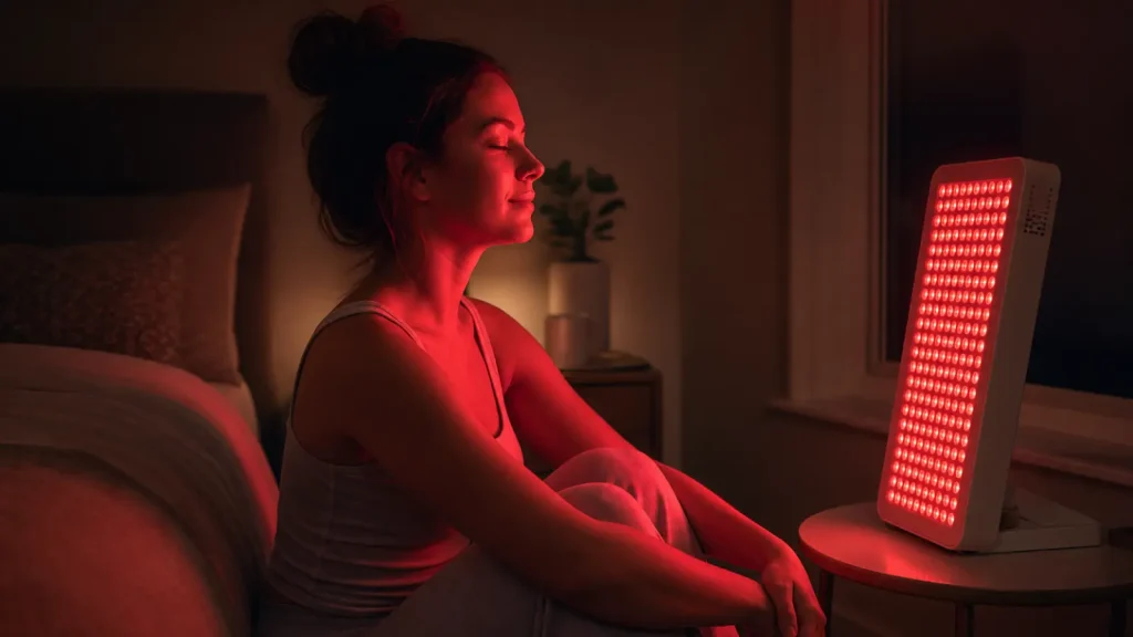 red light therapy at night time