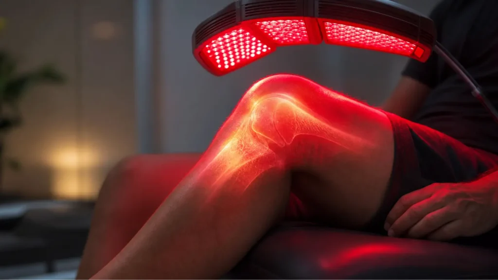 red light therapy on joint pain healing