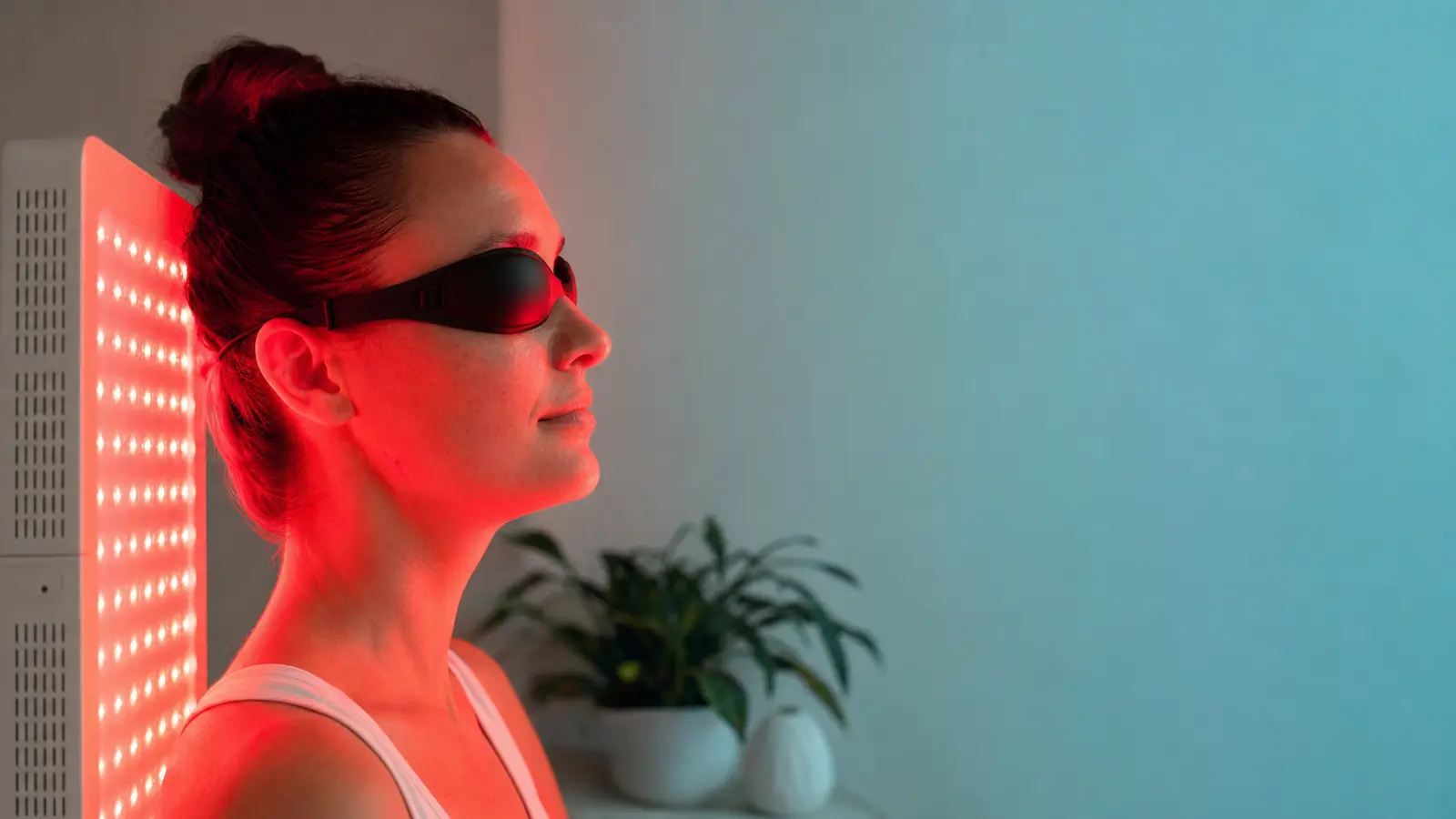red light therapy eye protection